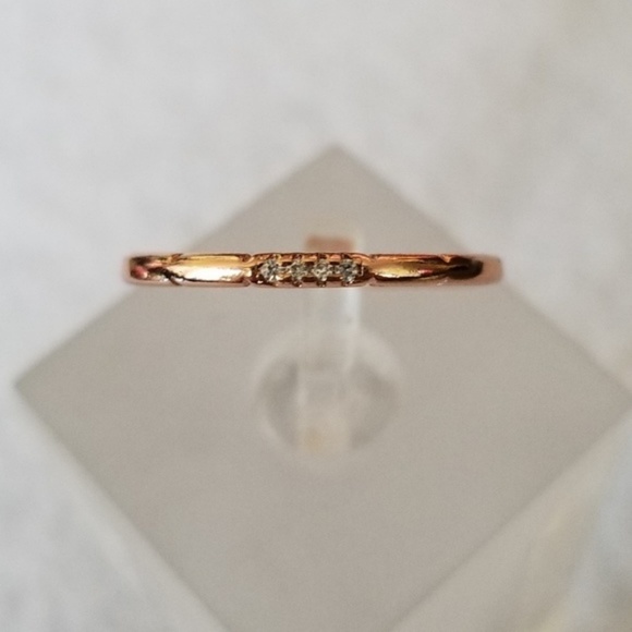 Little Rose Gold Stack Band - Picture 2 of 6